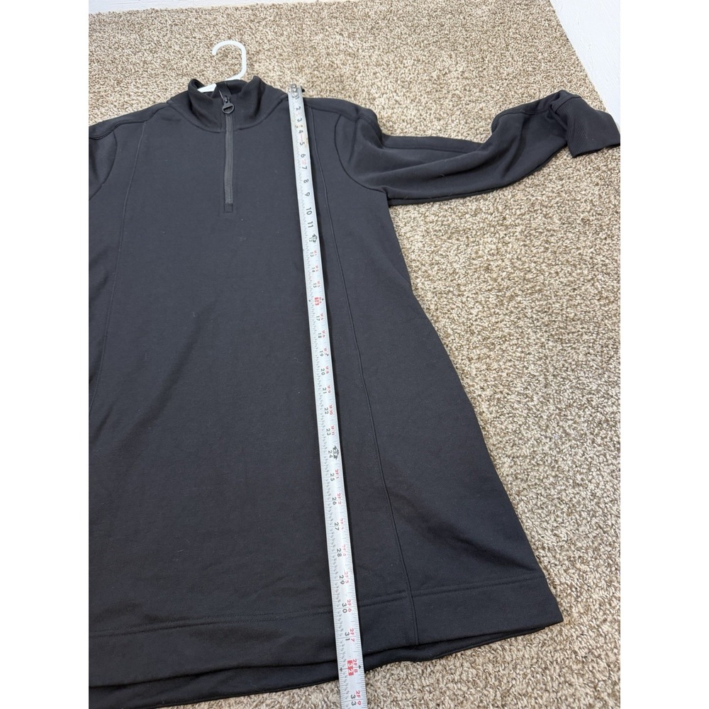 Athleta Women's Medium Petite MP Black 1/4 Zip Pullover Tunic Sweatshirt - Picture 8 of 8
